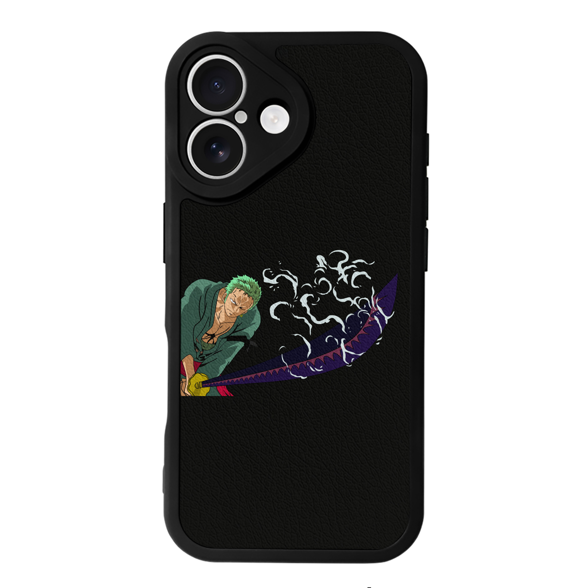（画像用） ワンピース ロロノア・ゾロ ONE PIECE Roronoa Zoro 【iPhone 16シリーズ対応】シリコンスマホケース（レザー調） 材質：シリコン